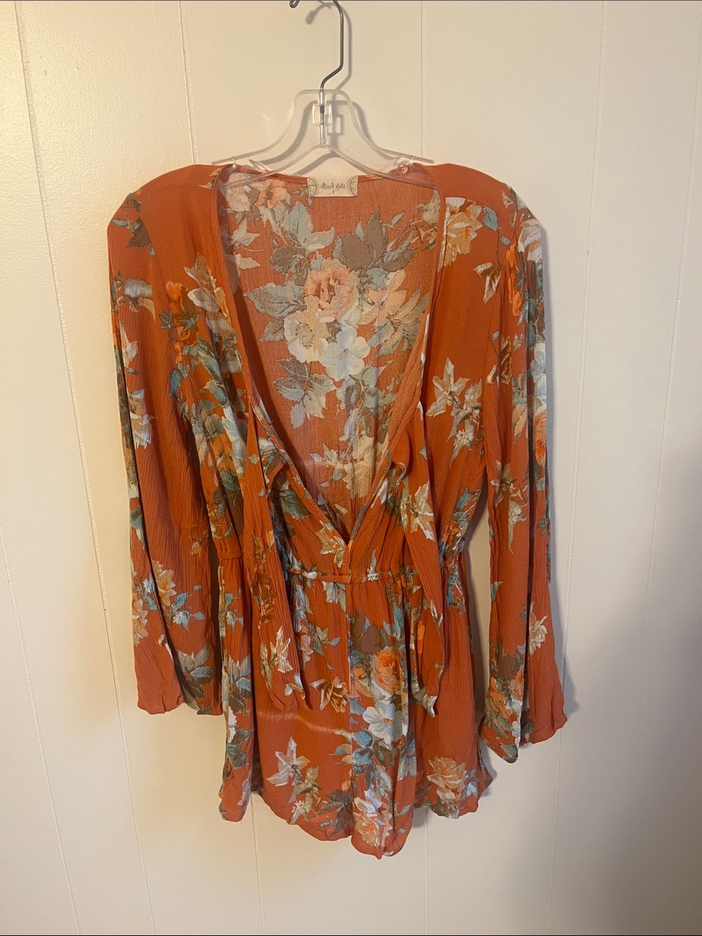 Altar'd State Rust Floral Romper